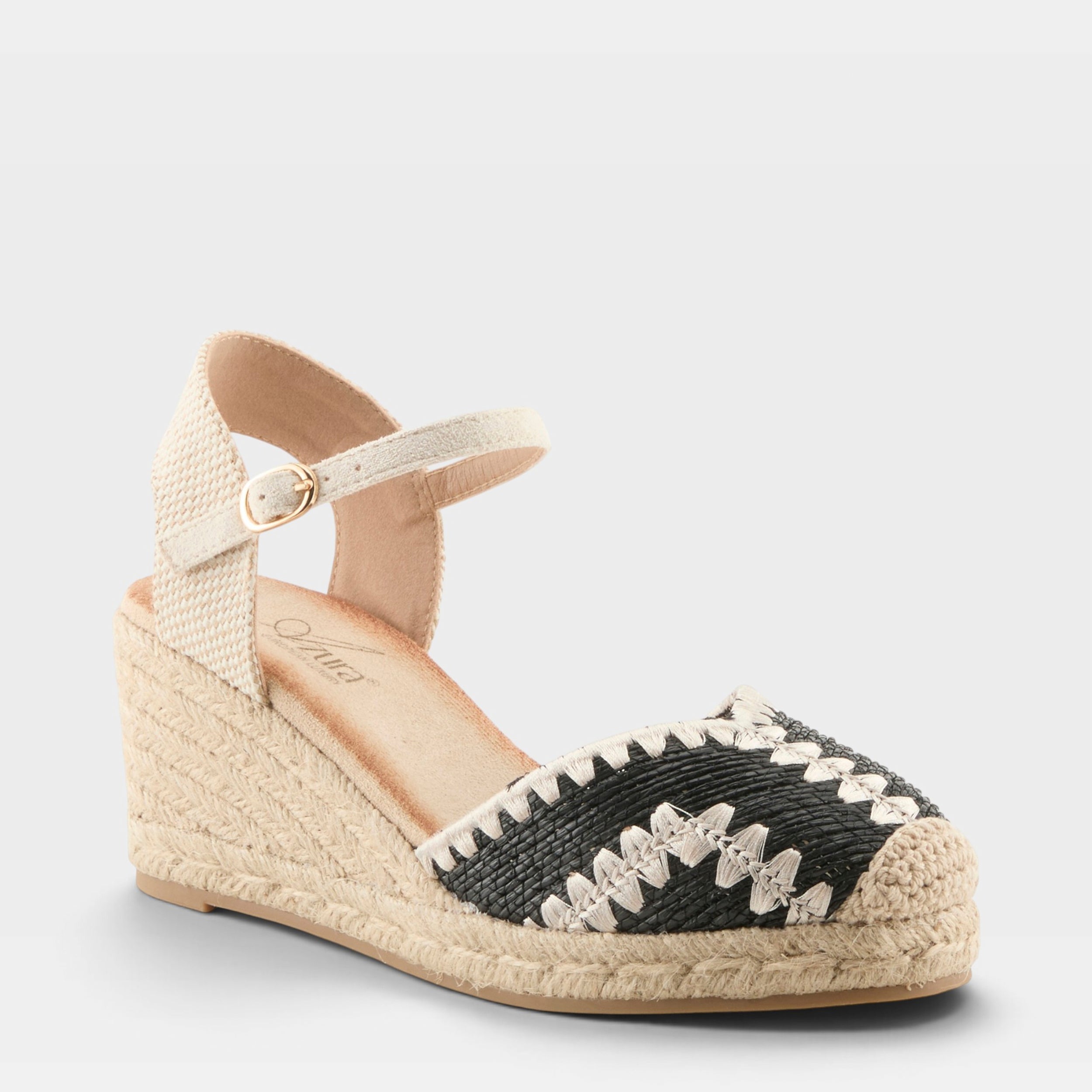 Azura Adrina Black Multi Espadrille