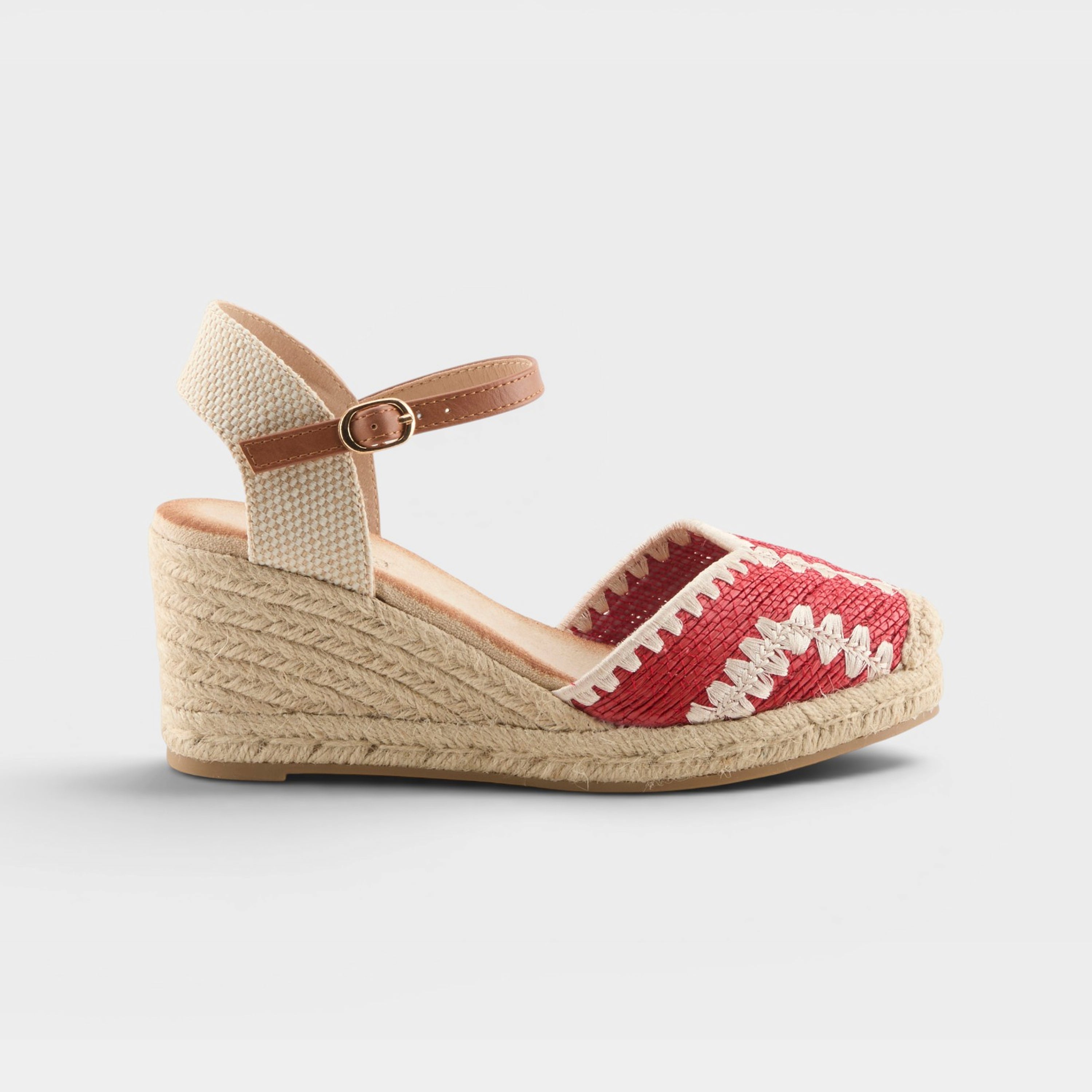 Azura Adrina Red Multi Espadrille