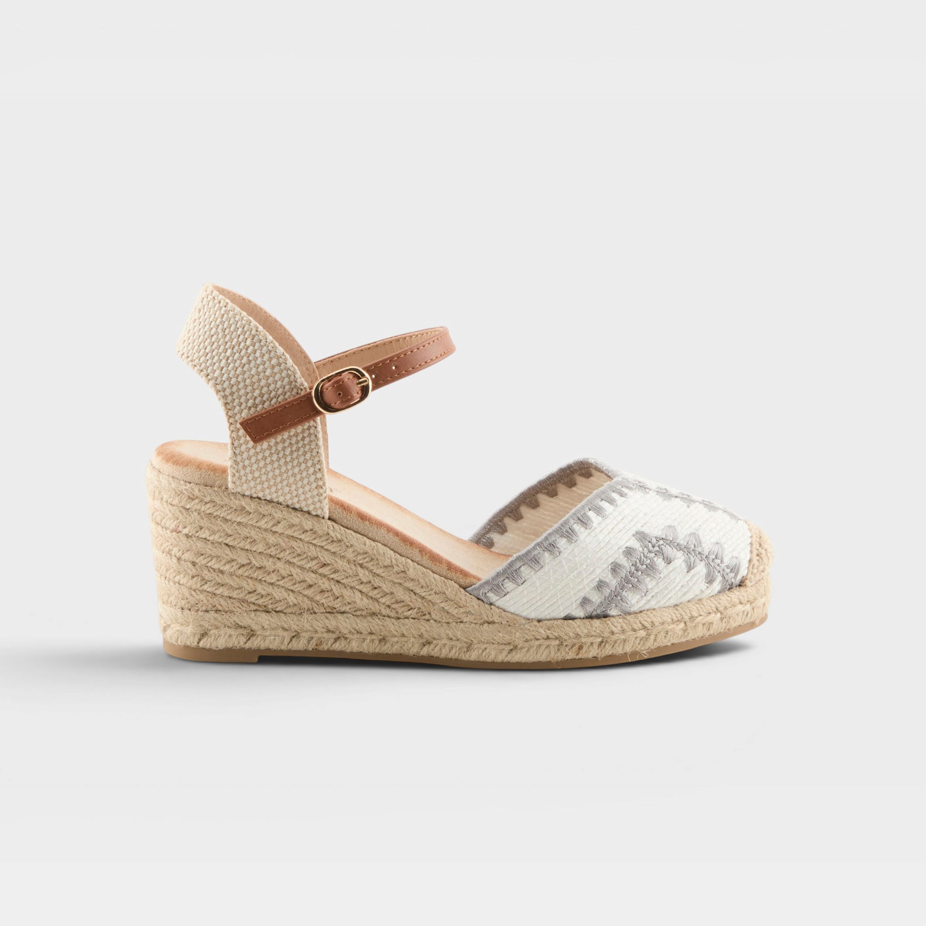 Azura Adrina White Multi Espadrille