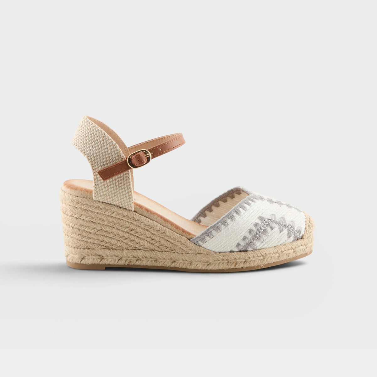 Azura Adrina White Multi Espadrille