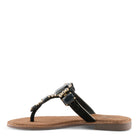 Azura Agates women's sandal in black suede with suede upper