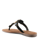 Azura Agates women's sandal in black suede with suede upper