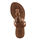 Azura Agates women's sandal in tan suede with suede upper