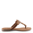 Azura Agates women's sandal in tan suede with suede upper