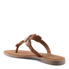 Azura Agates women's sandal in tan suede with suede upper