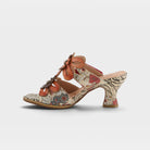 L'Artiste Alania sandals in Orange Multi, side view