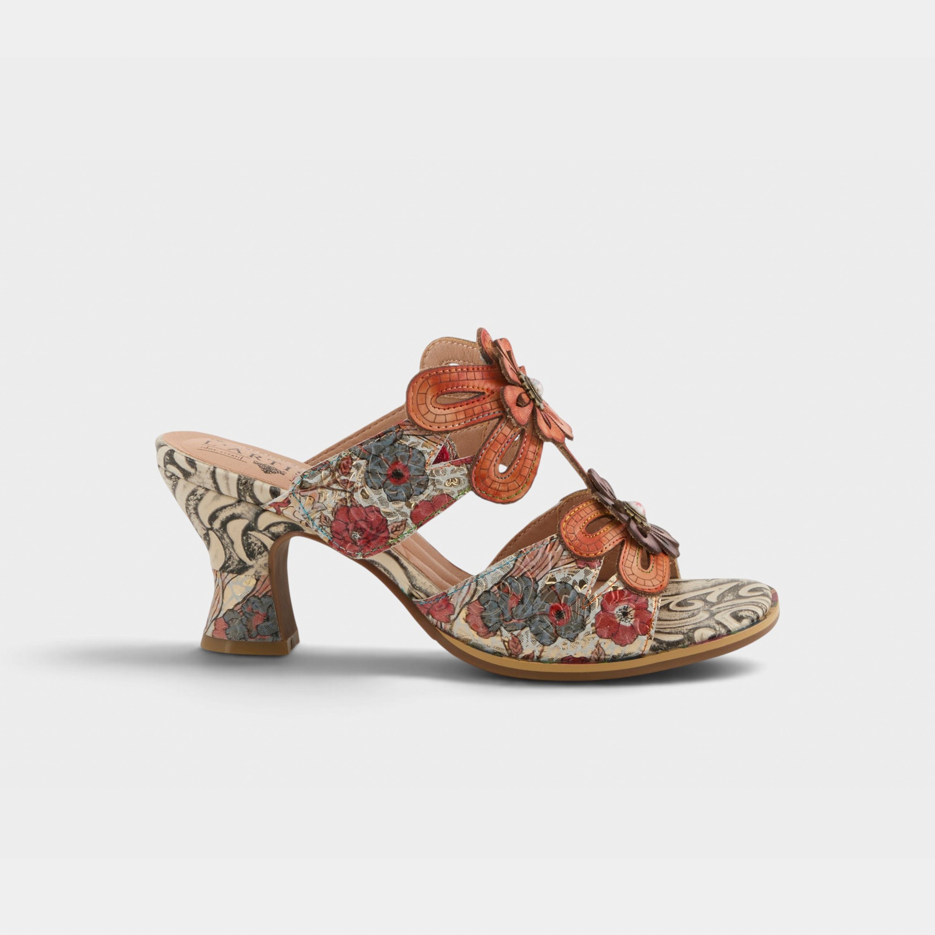 L'Artiste Alania sandals in Orange Multi, hero view