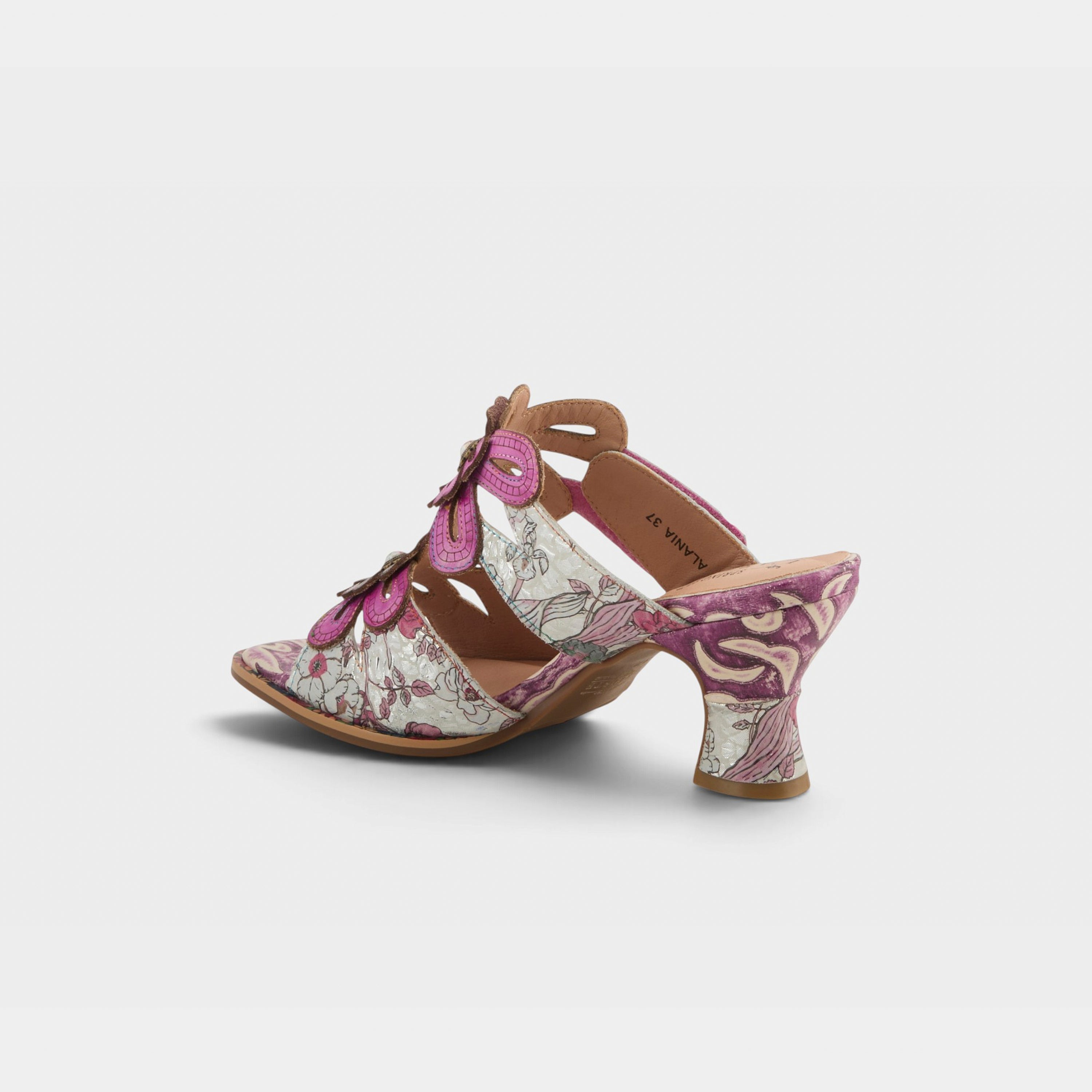 L'Artiste Alania sandals in Purple Multi, alternate angle view
