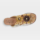 L'Artiste Alania sandals in Yellow Multi, top view