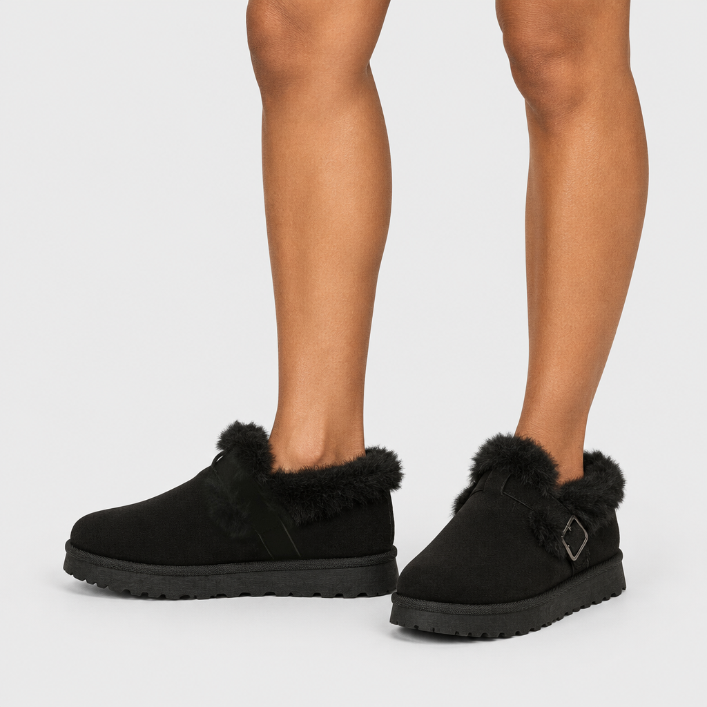 Flexus Aldana Black Shoe - on-foot view