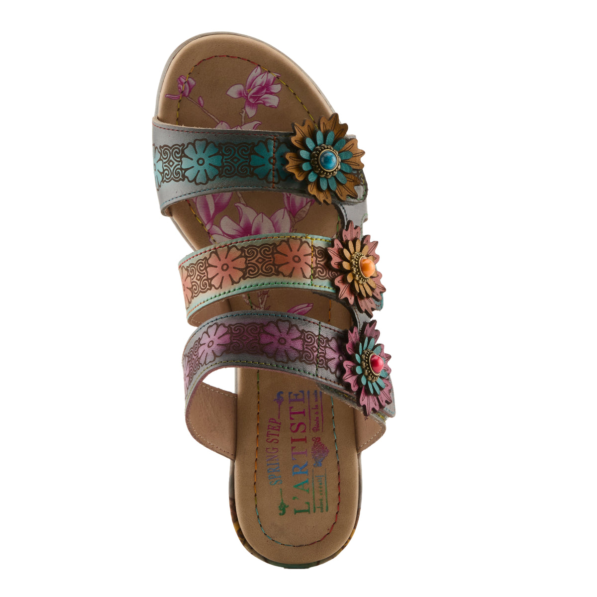 L'Artiste L'ARTISTE ALEXI SANDALS sandal in white multi with handcrafted leather design