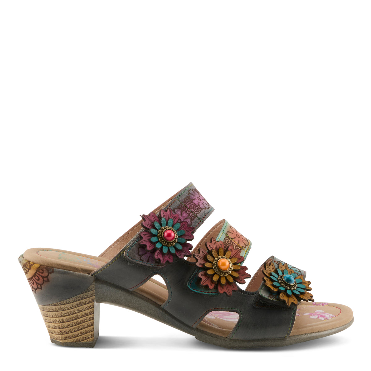 L'Artiste L'ARTISTE ALEXI SANDALS sandal in white multi with handcrafted leather design