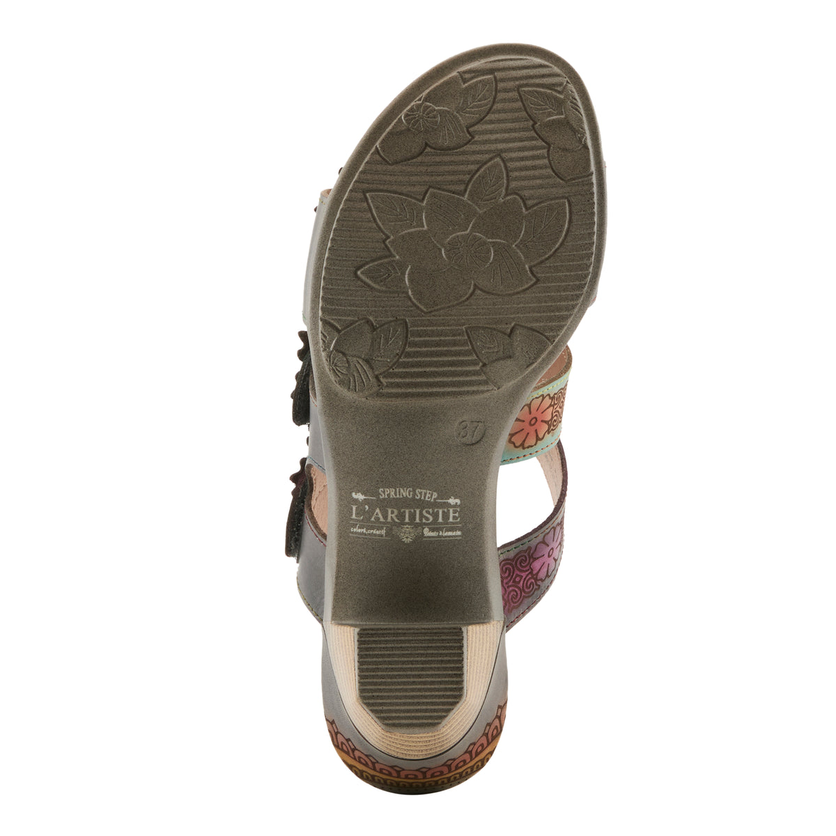 L'Artiste L'ARTISTE ALEXI SANDALS sandal in white multi with handcrafted leather design