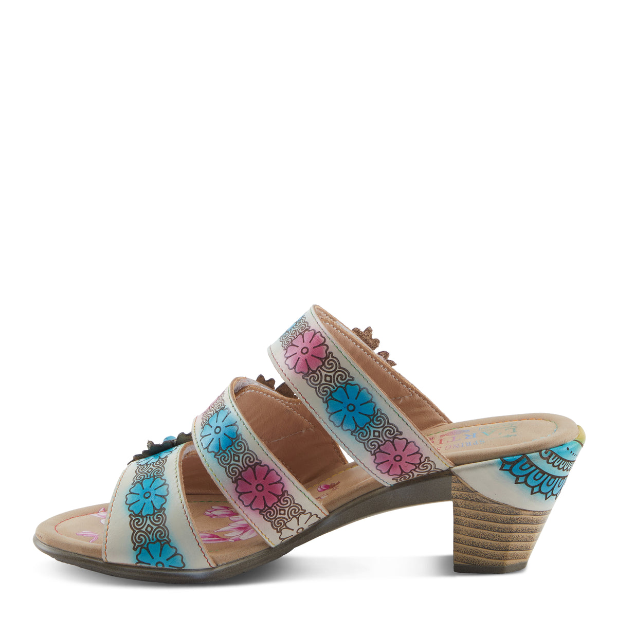 L'Artiste L'ARTISTE ALEXI SANDALS sandal in grey multi with handcrafted leather design