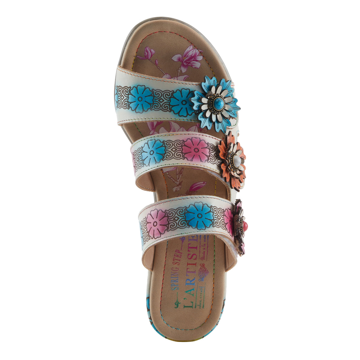 L'Artiste L'ARTISTE ALEXI SANDALS sandal in grey multi with handcrafted leather design