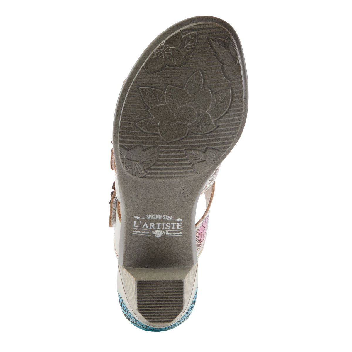 L'Artiste L'ARTISTE ALEXI SANDALS sandal in grey multi with handcrafted leather design