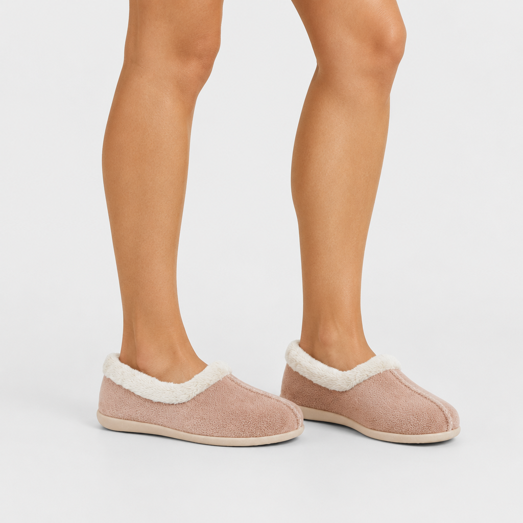 Flexus Amalie Tan Slipper - on-foot view