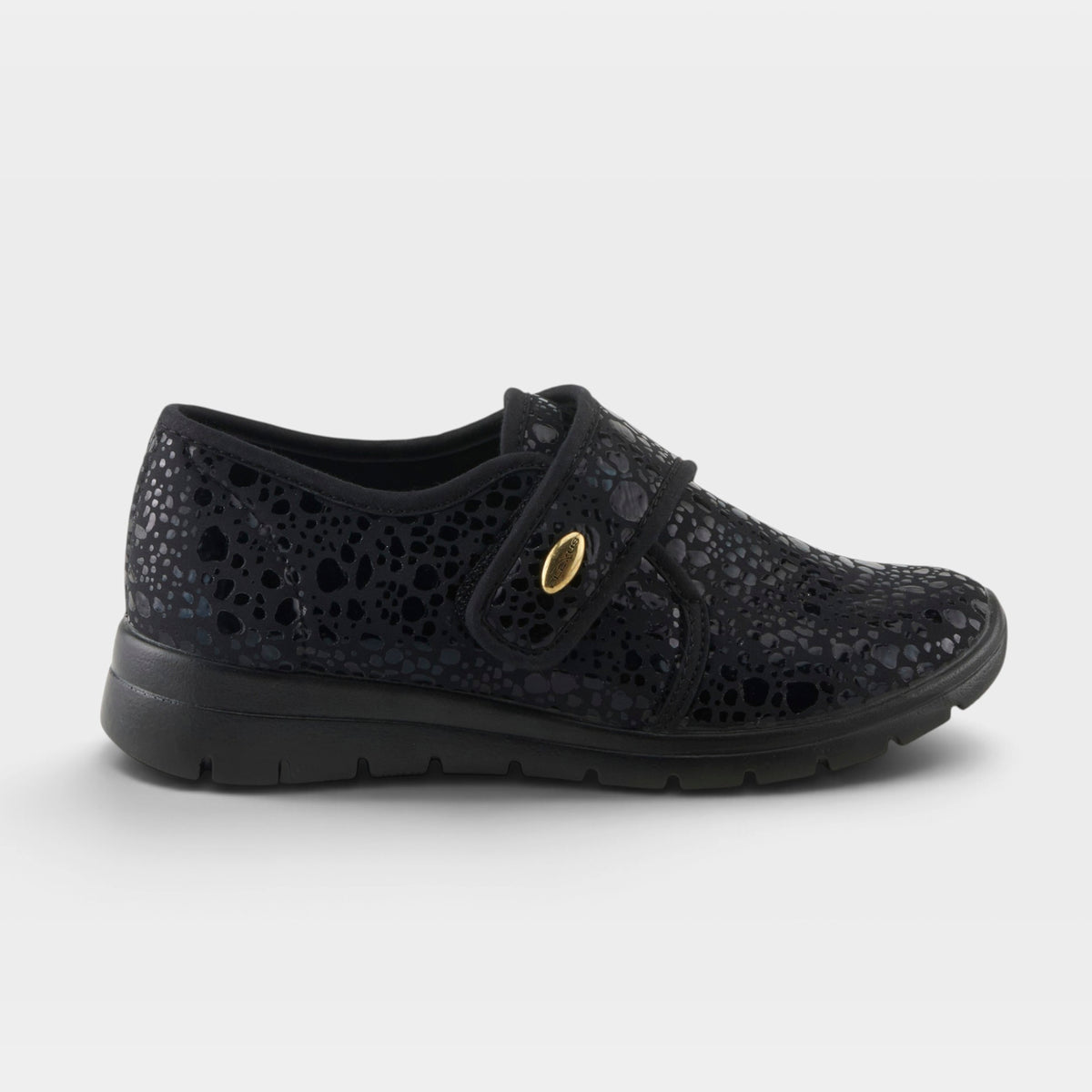 Flexus Amay Black Croco Shoe