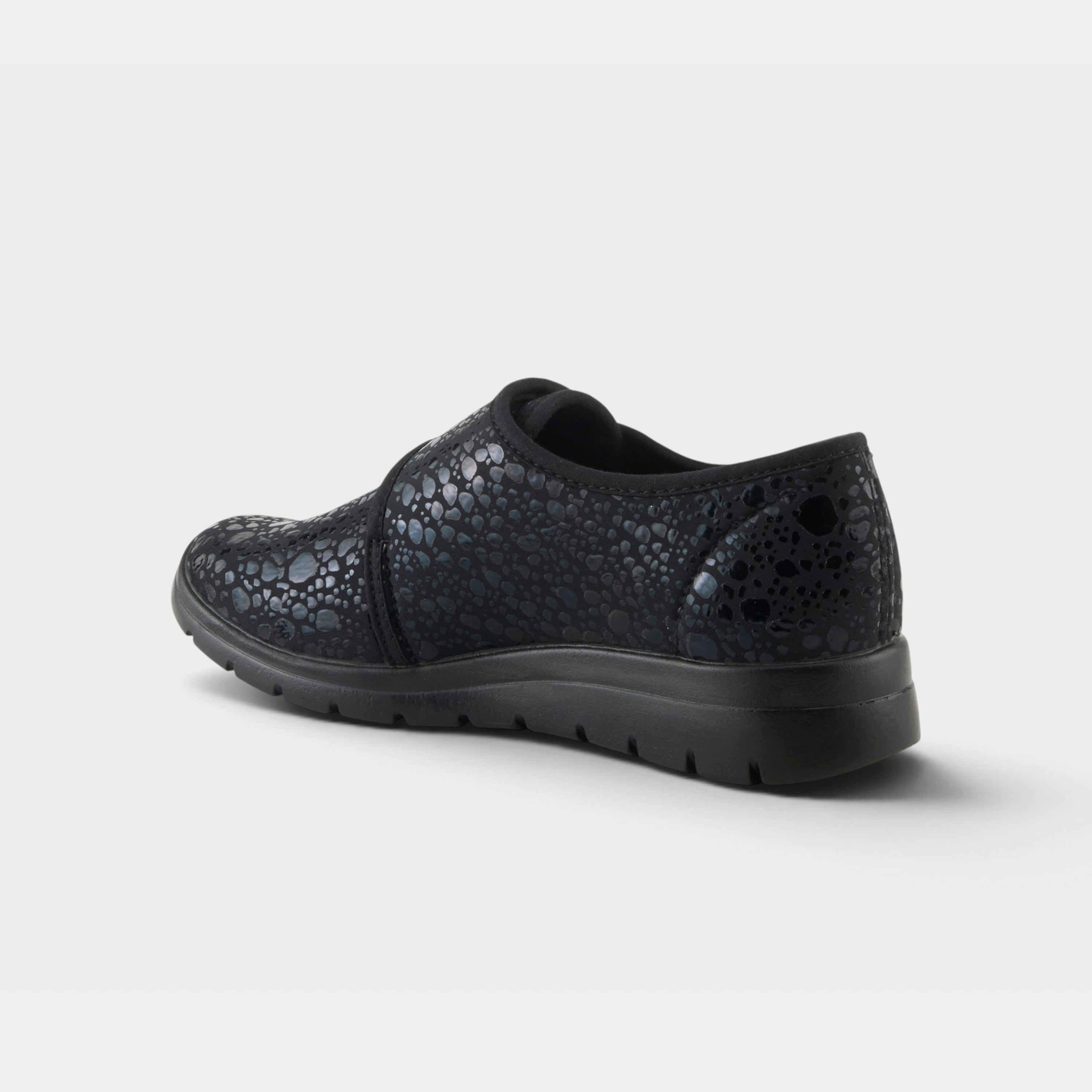 Flexus Amay Black Croco Shoe
