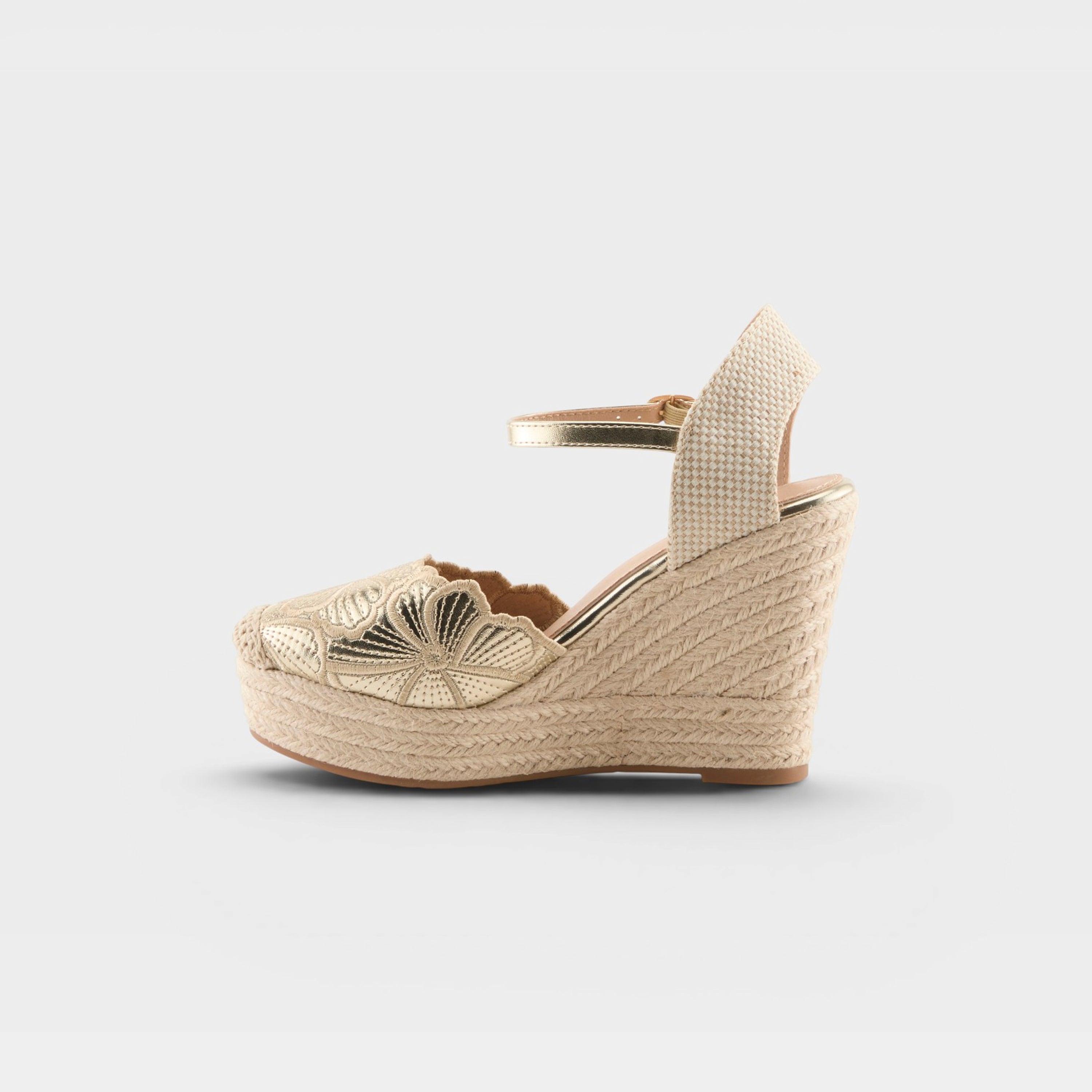 Azura Amelia Gold Multi Espadrille