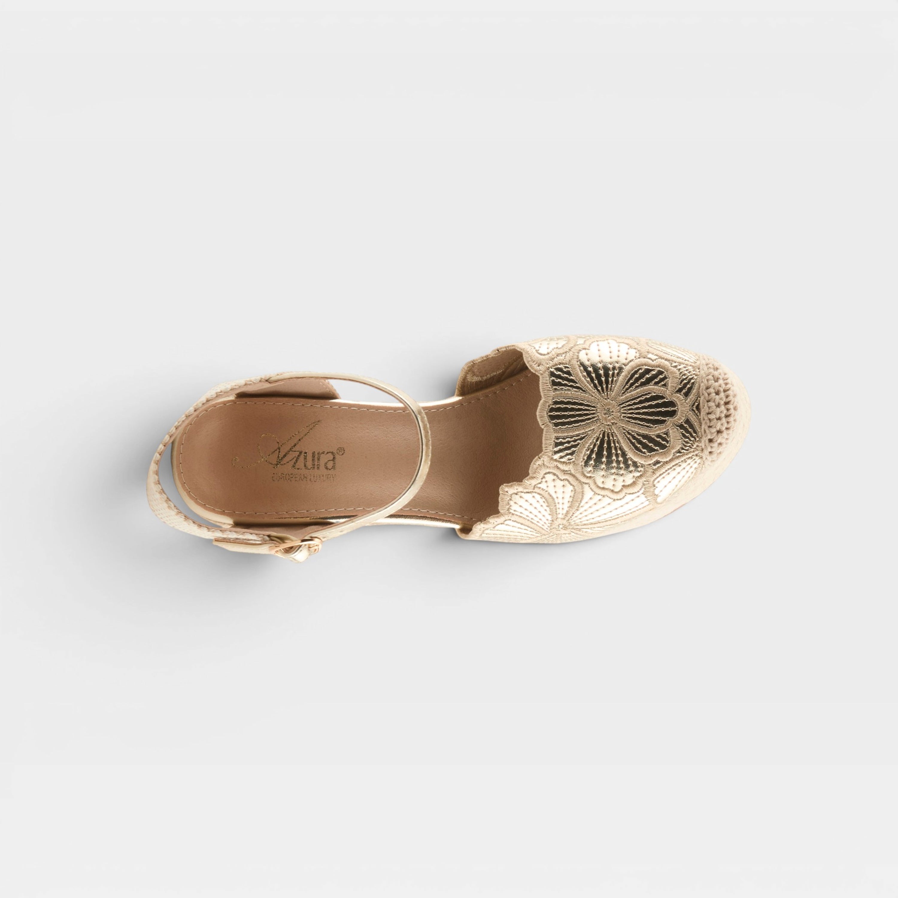 Azura Amelia Gold Multi Espadrille