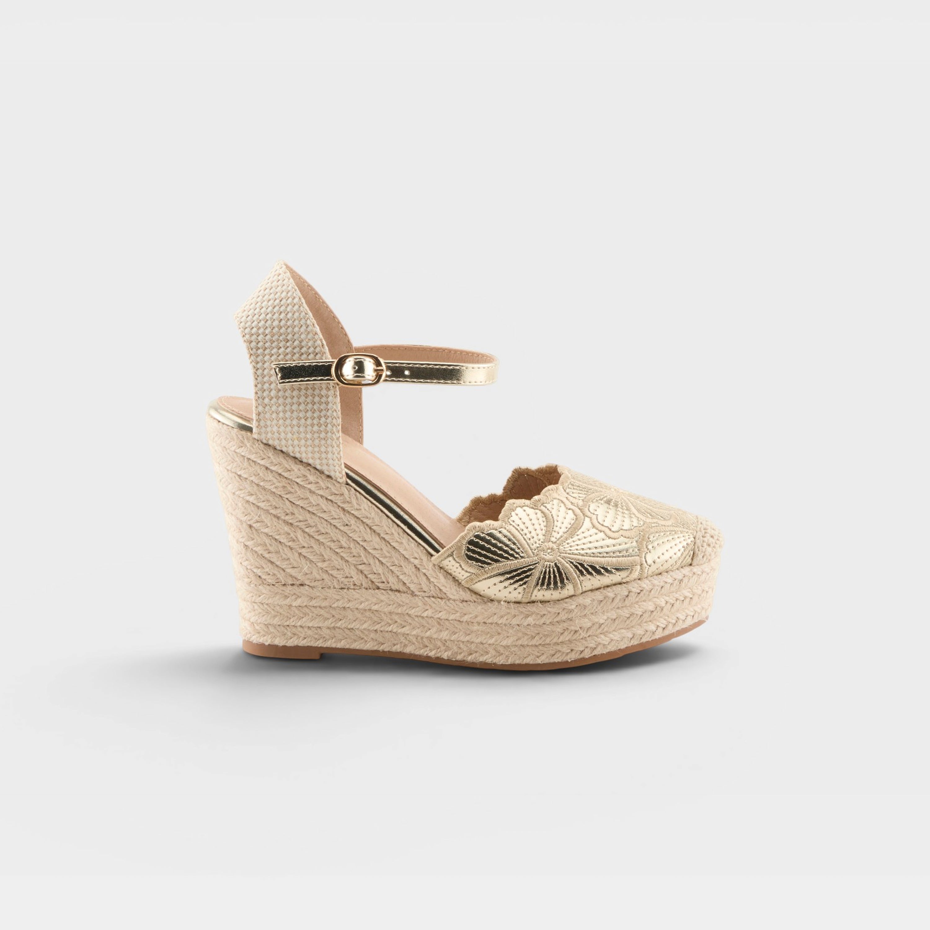 Azura Amelia Gold Multi Espadrille