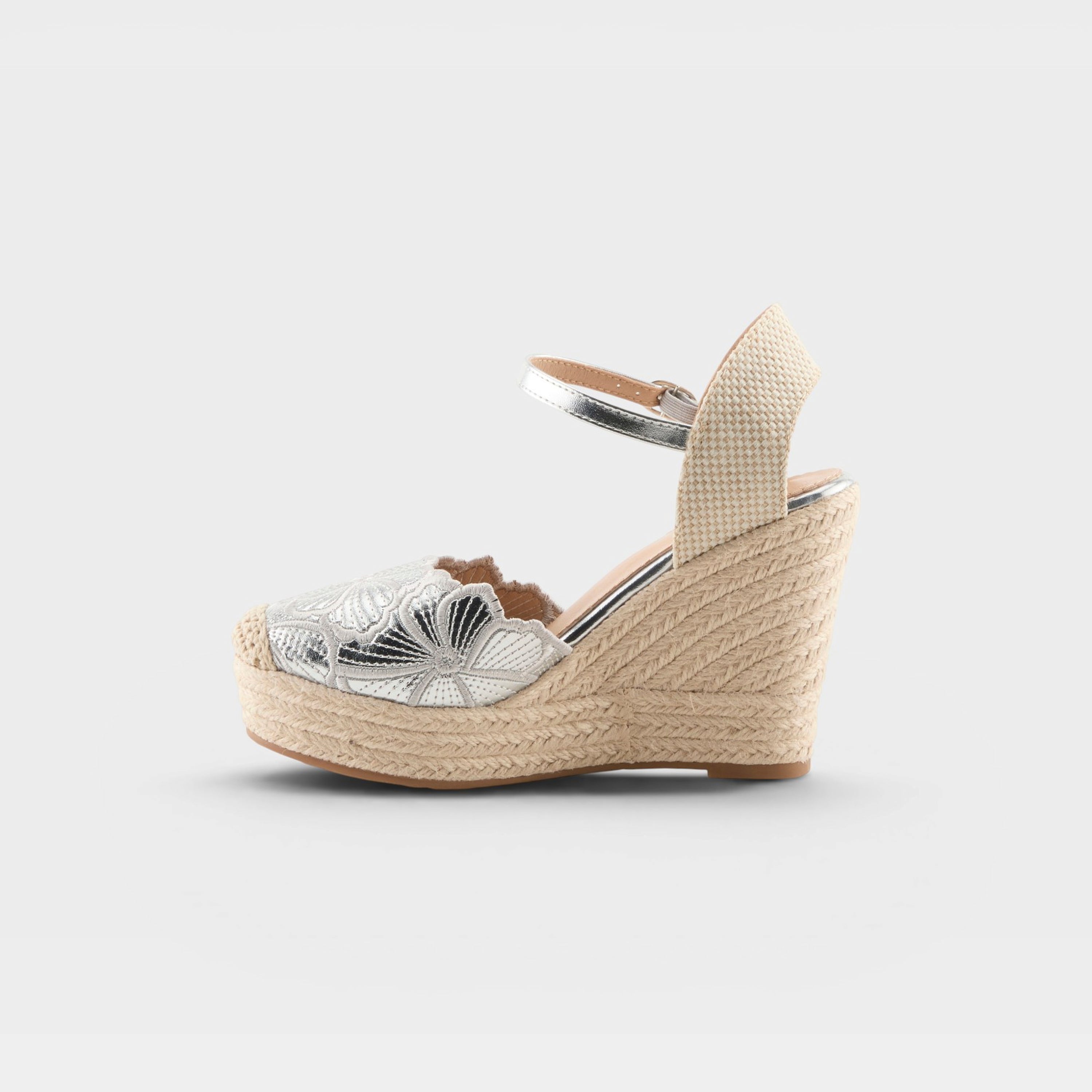 Azura Amelia Silver Multi Espadrille