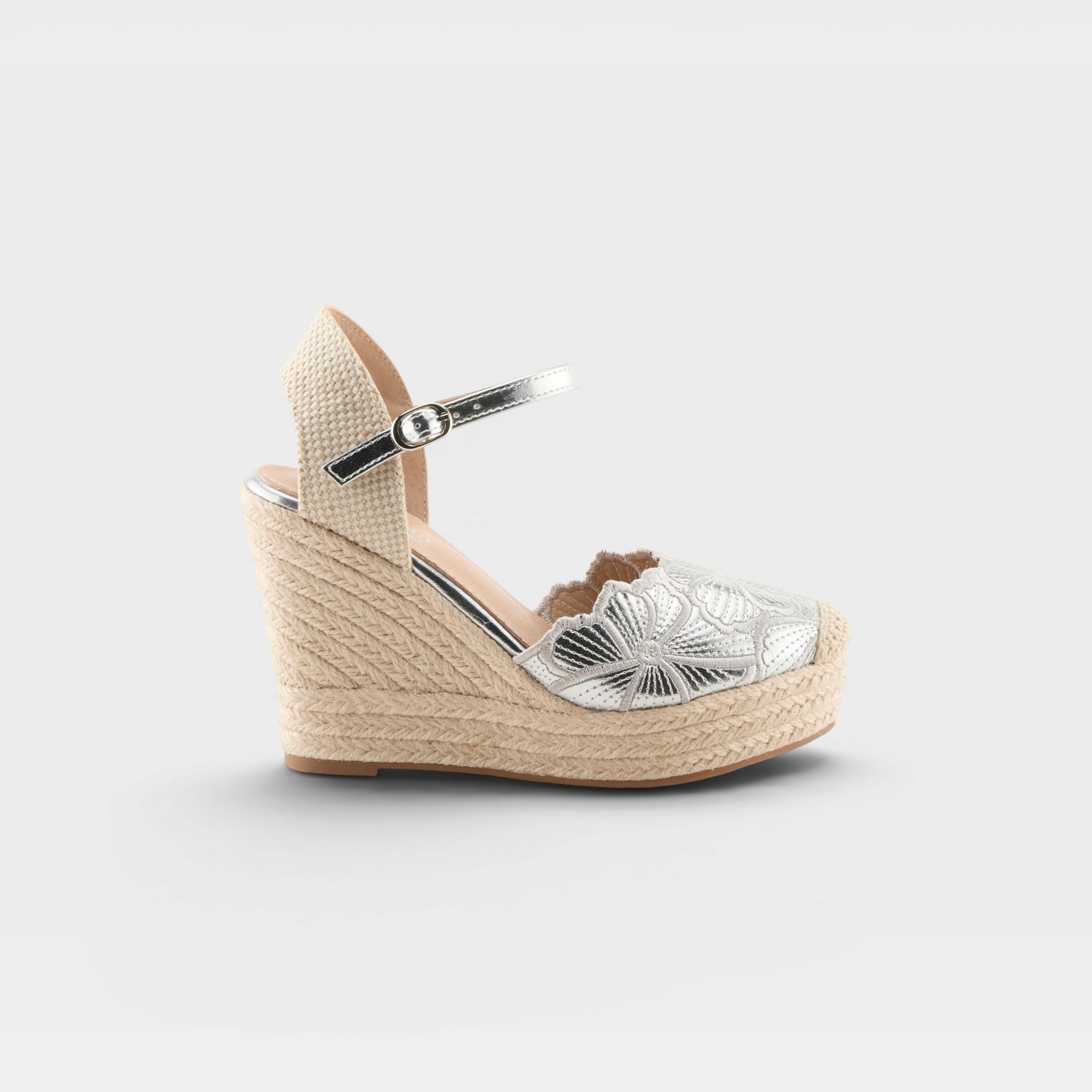 Azura Amelia Silver Multi Espadrille