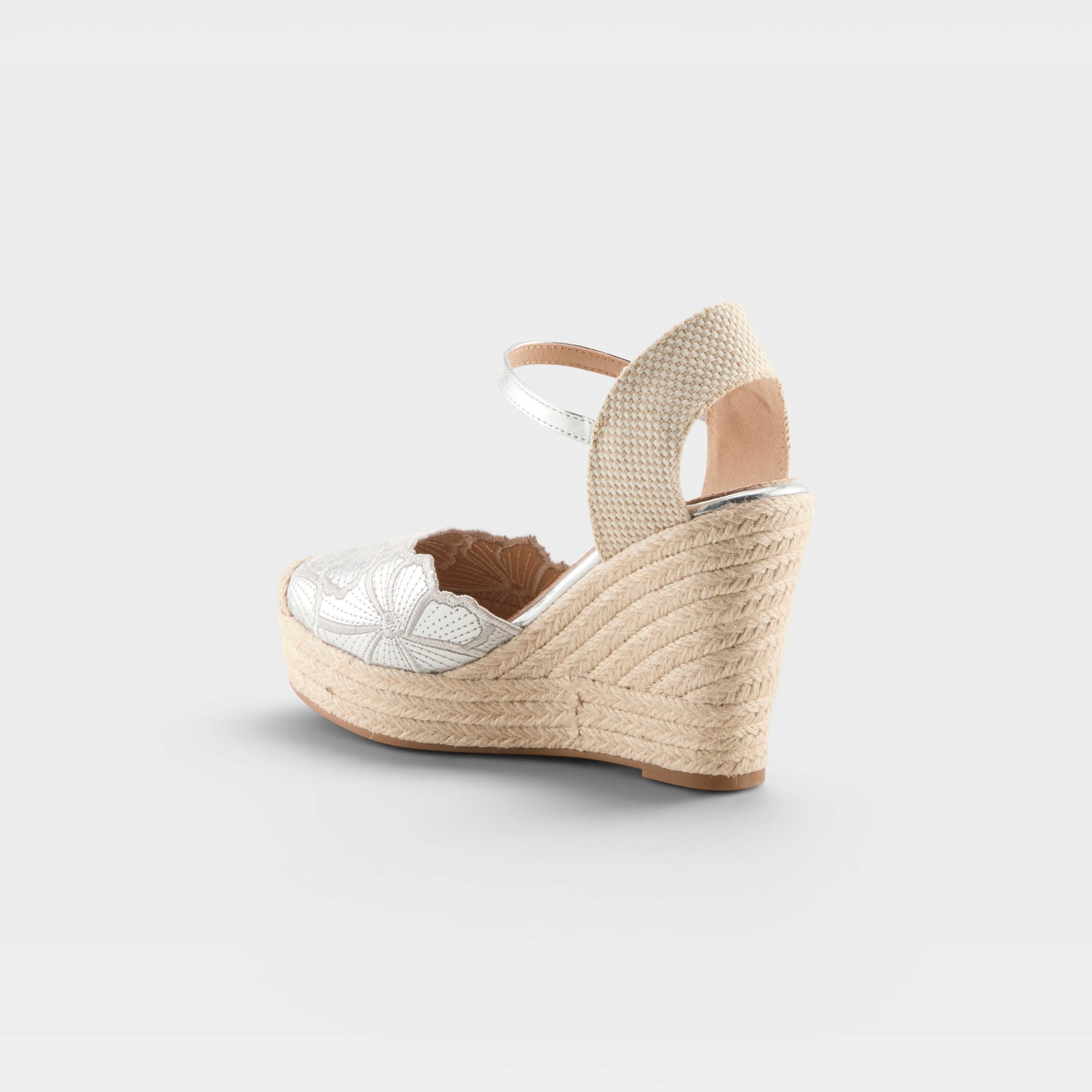 Azura Amelia Silver Multi Espadrille