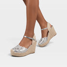 Azura Amelia Silver Multi Espadrille