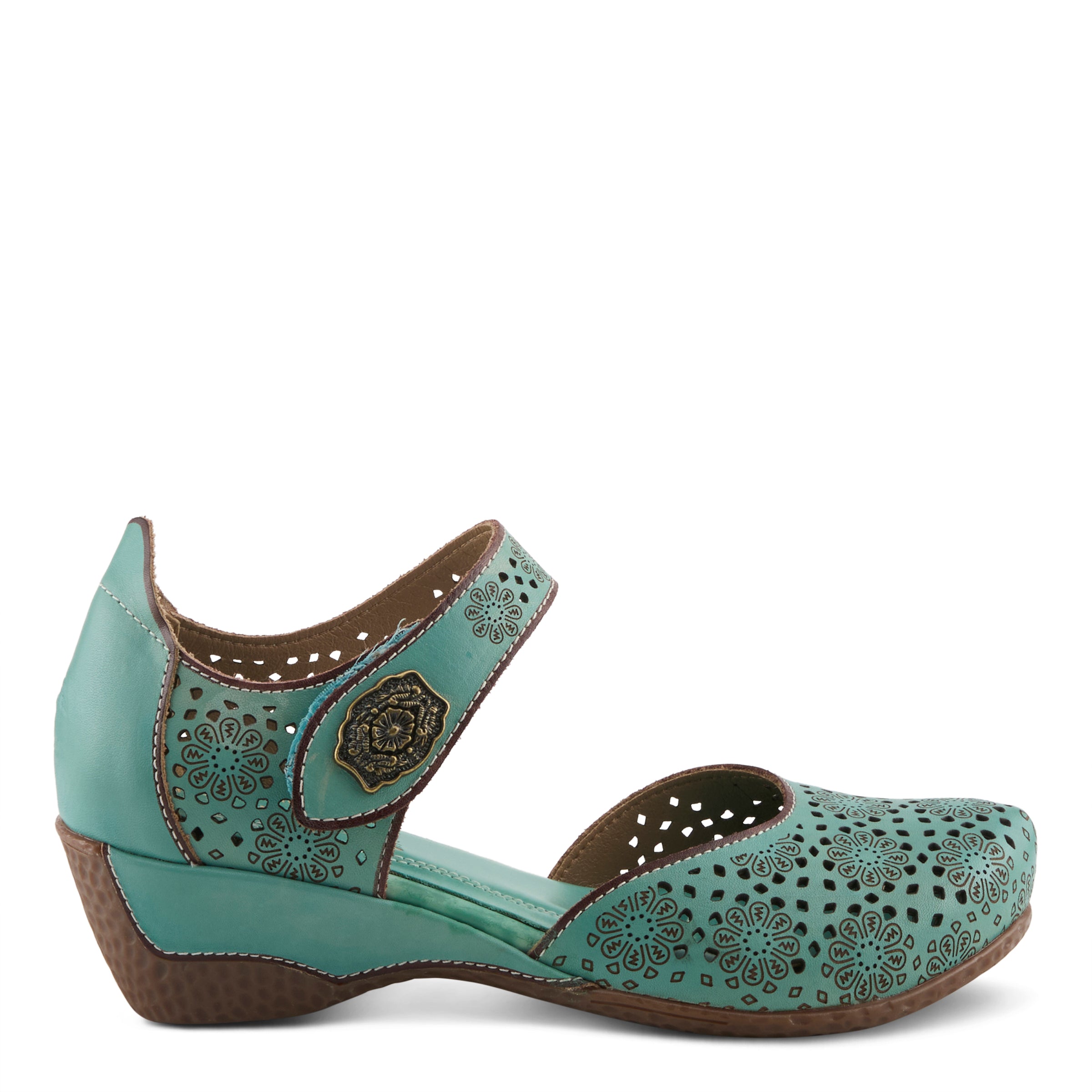 (取寄) ラルティストバイスプリングステップ レディース アメリカーナ L'Artiste by Spring Step women L'Artiste by Spring Step Americana Sky Blue L'artiste Floral Buckle Americana Shoes - Spring Step Shoes