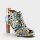 L'Artiste AMORA-FIRE SANDAL in BLUE MULTI, front view