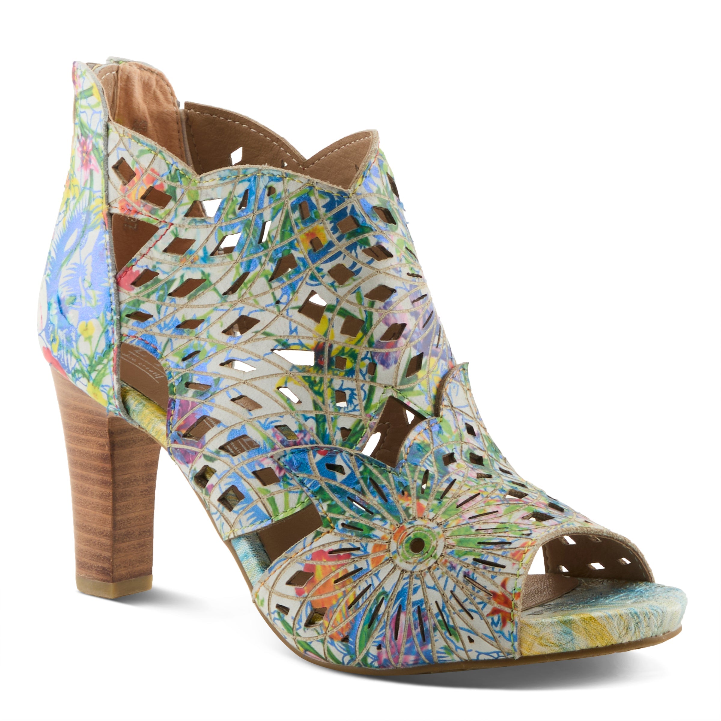 L'Artiste Amora-Fire Floral High Heel Sandals - Spring Step Shoes