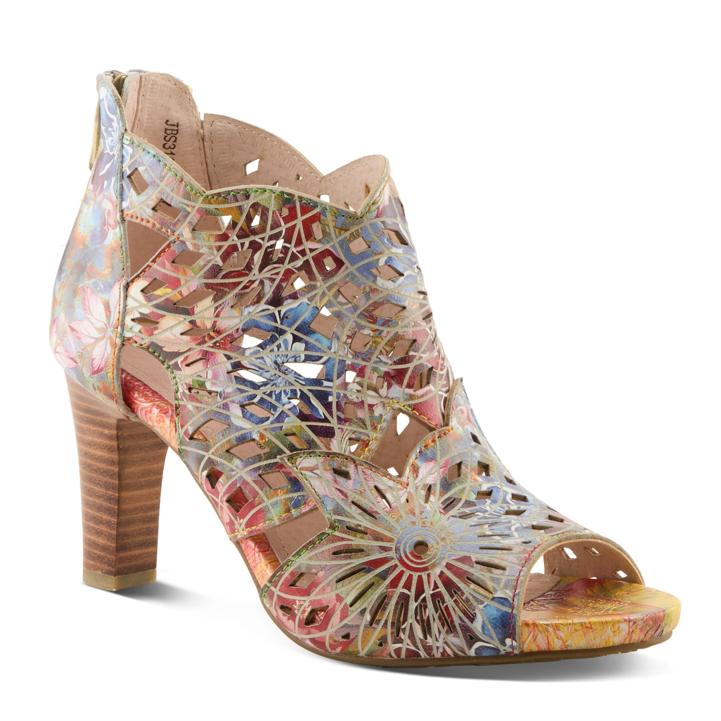 L'Artiste Amora-Fire Floral High Heel Sandals - Spring Step Shoes