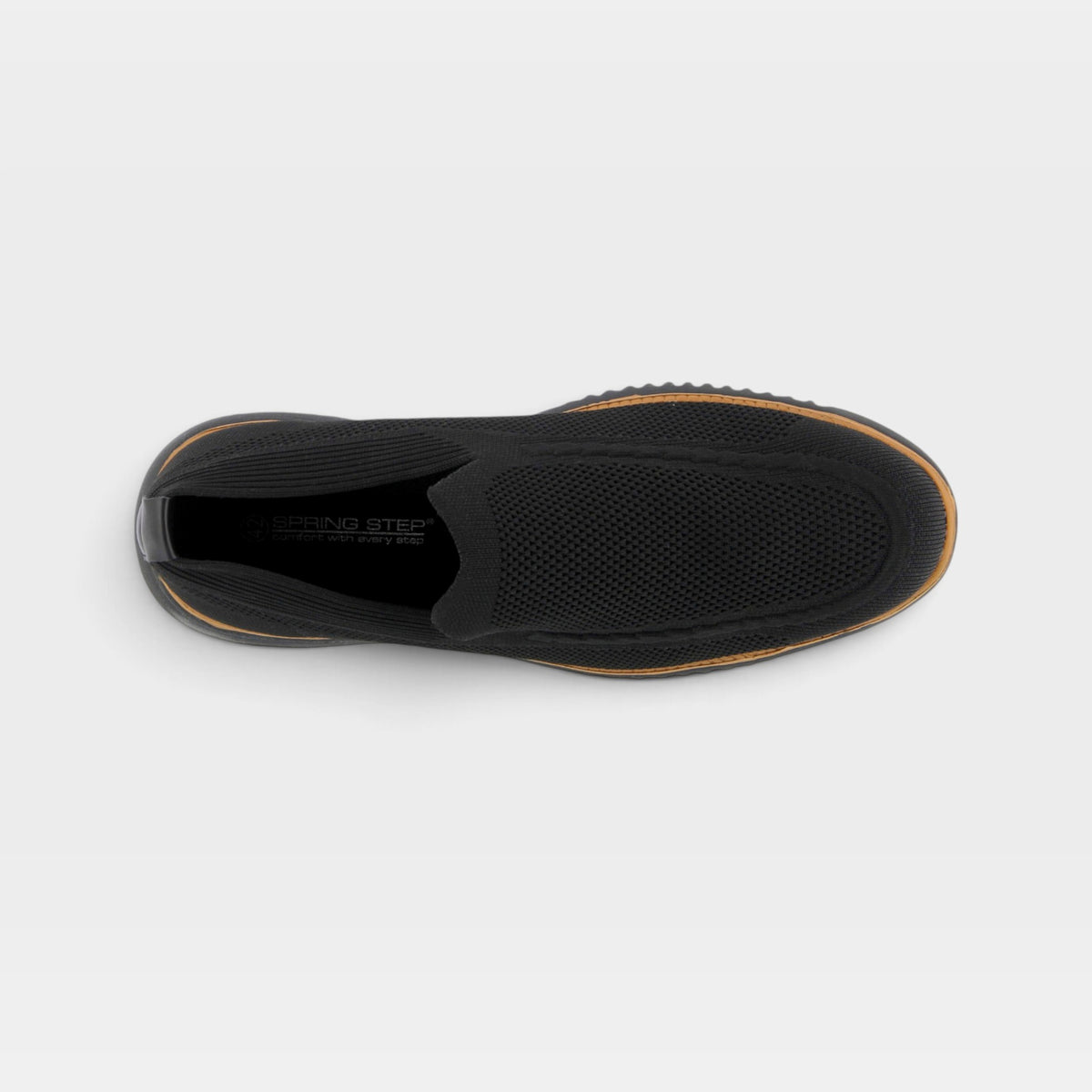 Spring Step Men Anders Black Slip-On Shoe