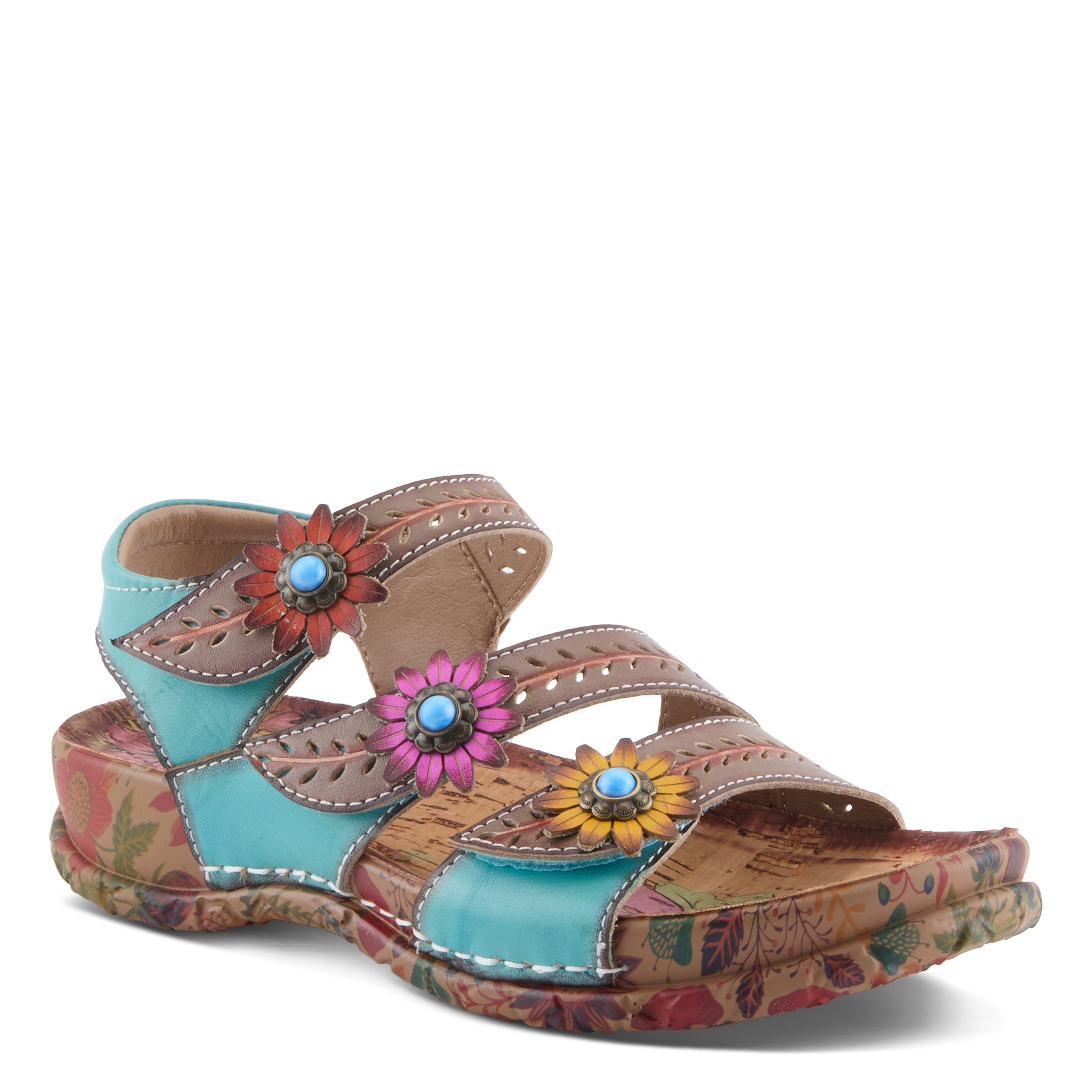 Women's L'Artiste Anewtrio Cork Wedge Sandals - Spring Step Shoes