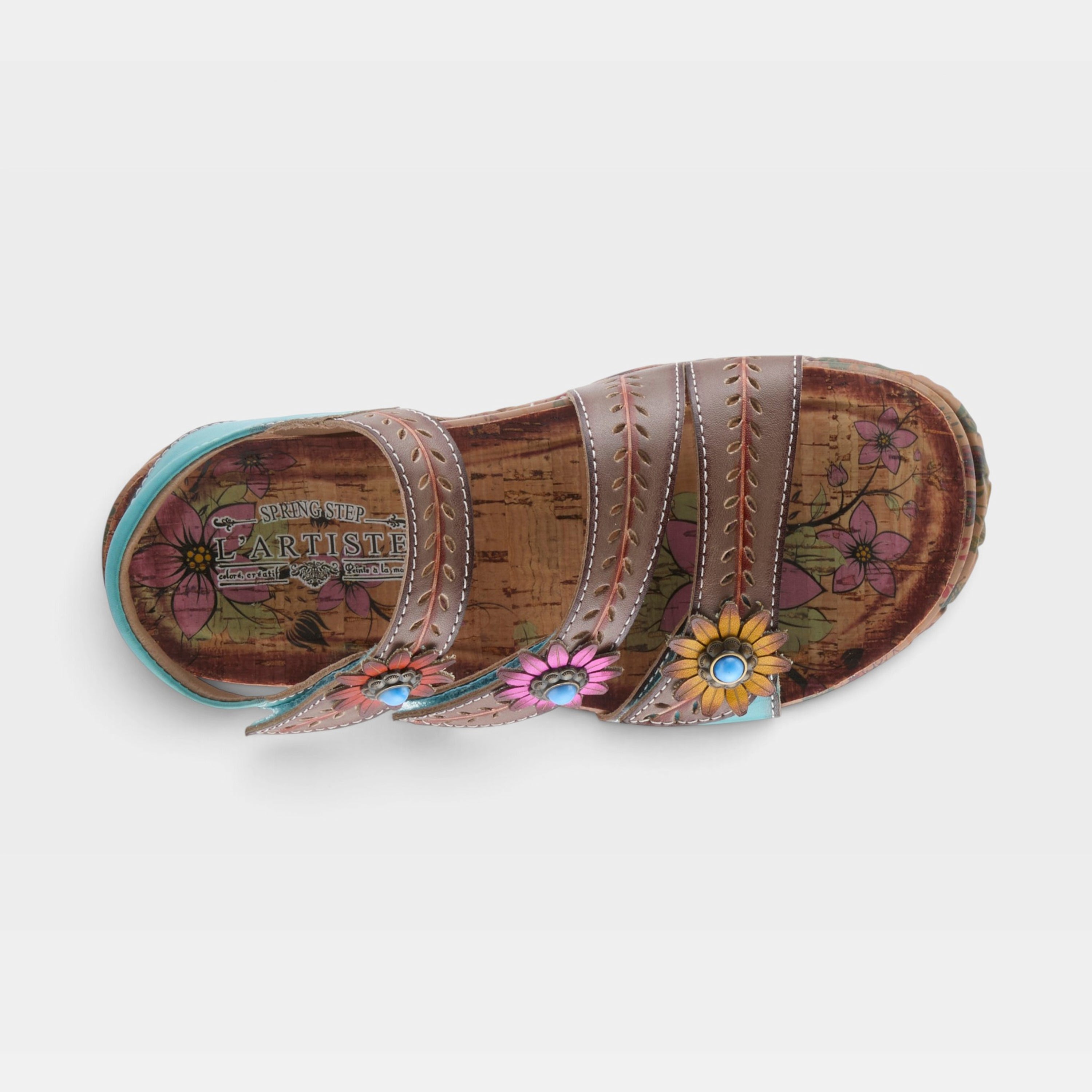 Women's L'Artiste Anewtrio Cork Wedge Sandals - Spring Step Shoes