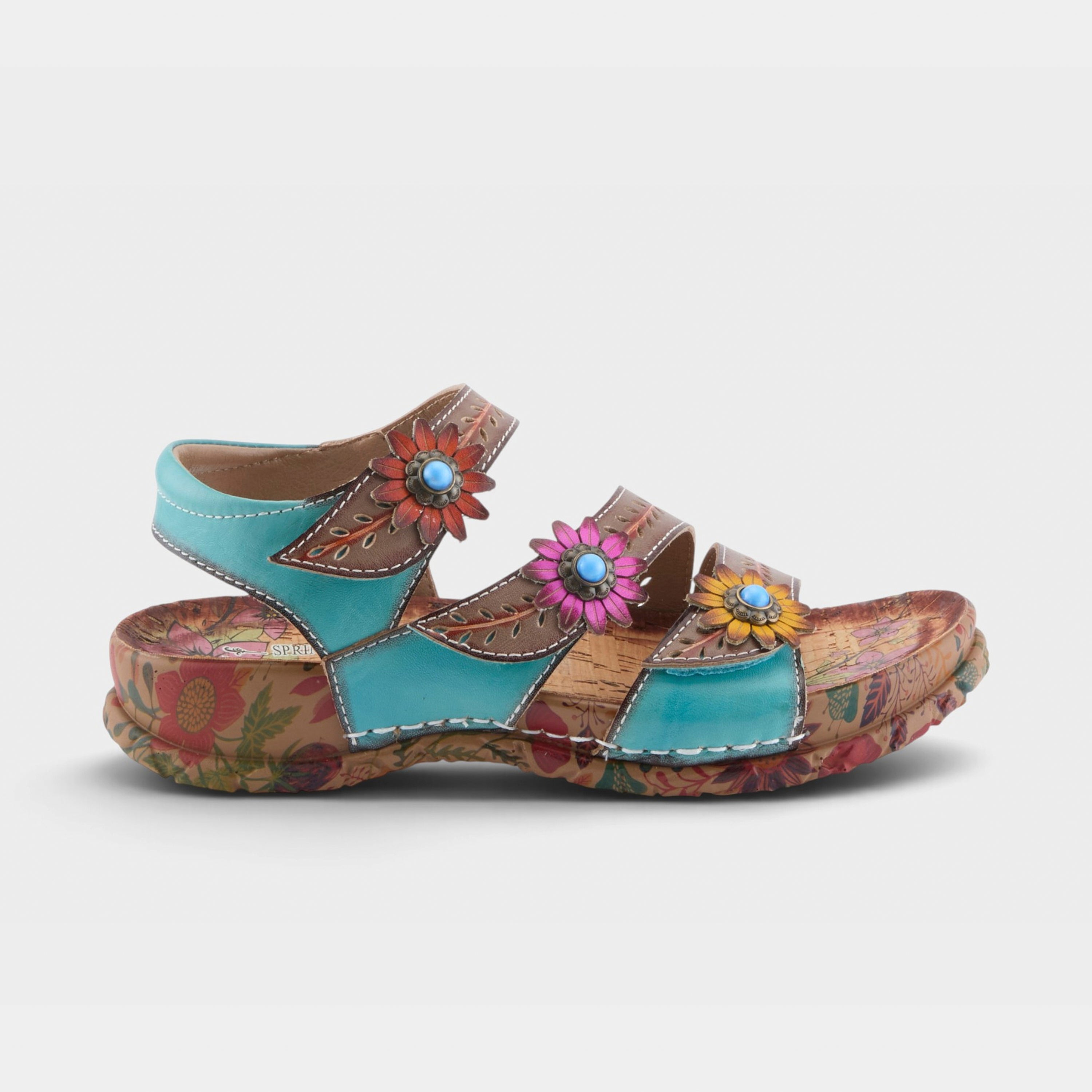 オールド　アカシブランド　シングルスイッッシャー　1999 Women's L'Artiste Anewtrio Cork Wedge Sandals - Spring Step Shoes