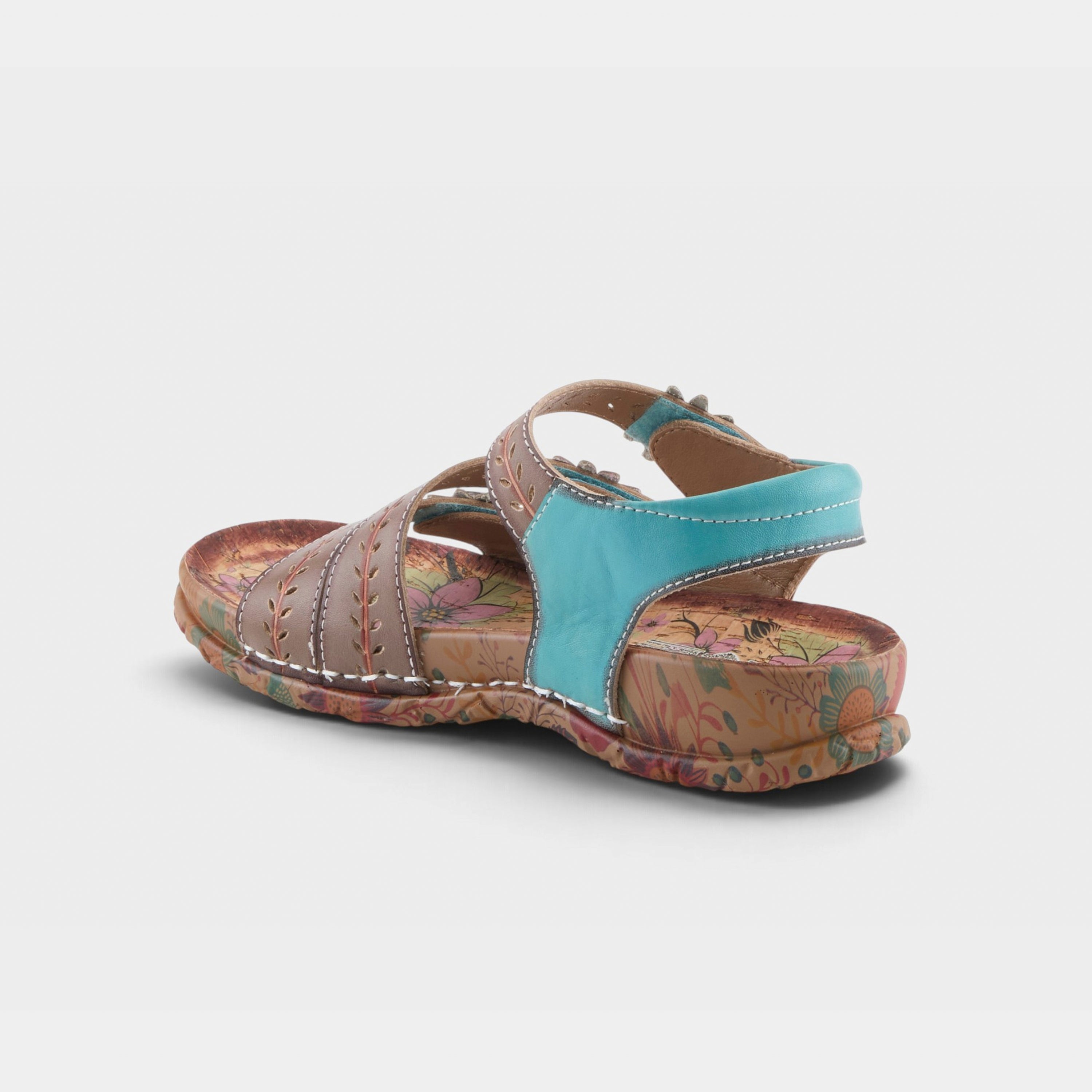 ピュイフォルカ　すずらん柄　イースター Women's L'Artiste Anewtrio Cork Wedge Sandals - Spring Step Shoes