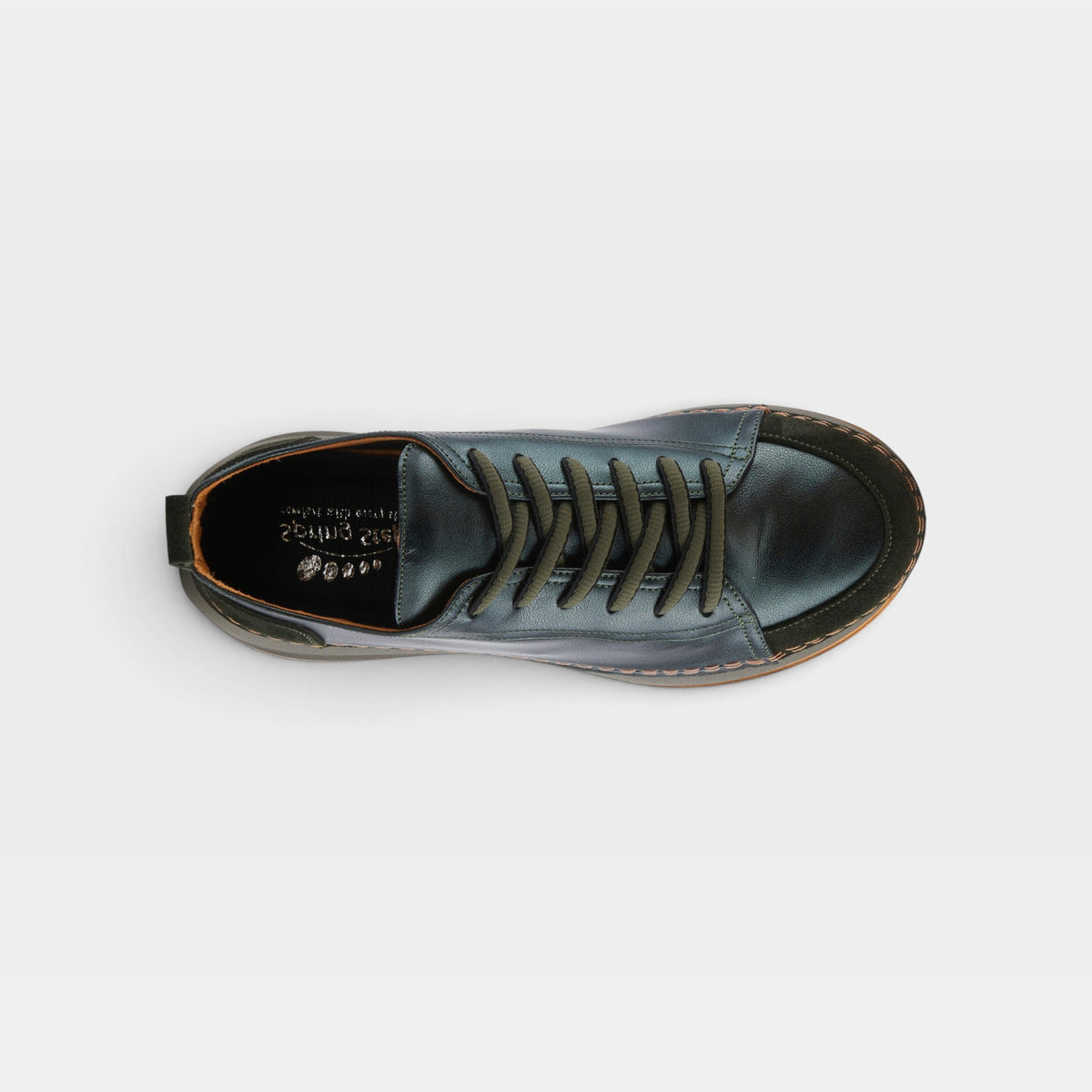 Spring Step Angolan Dark Green Metallic Sneaker