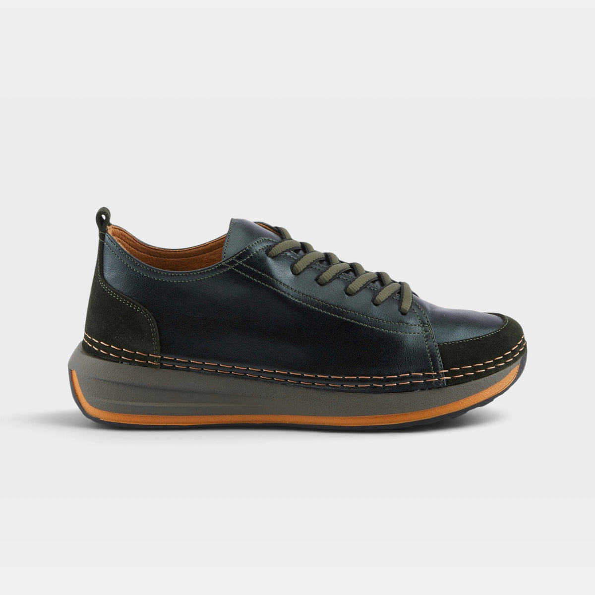 Spring Step Angolan Dark Green Metallic Sneaker