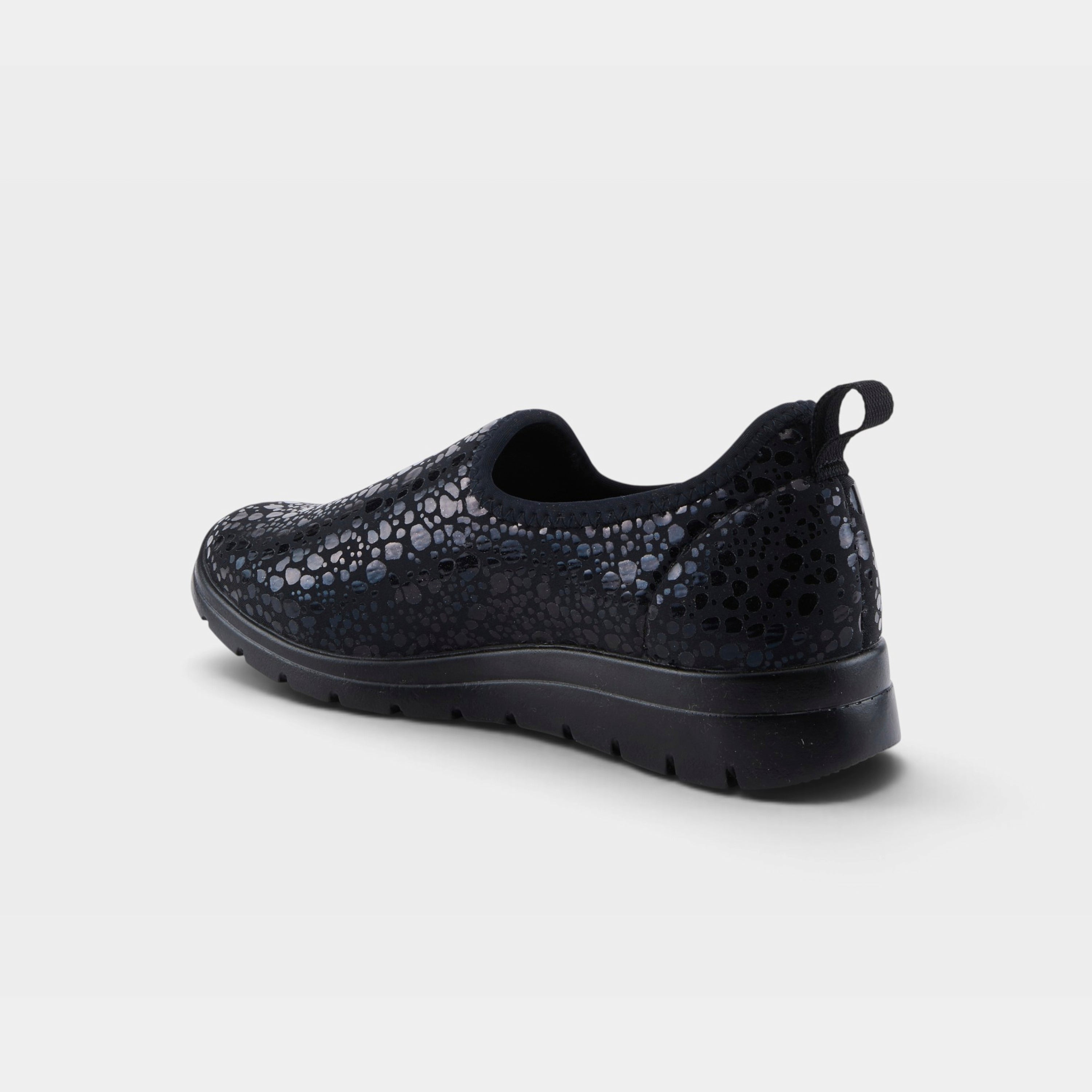 Flexus Anisia-Croco Black Shoe