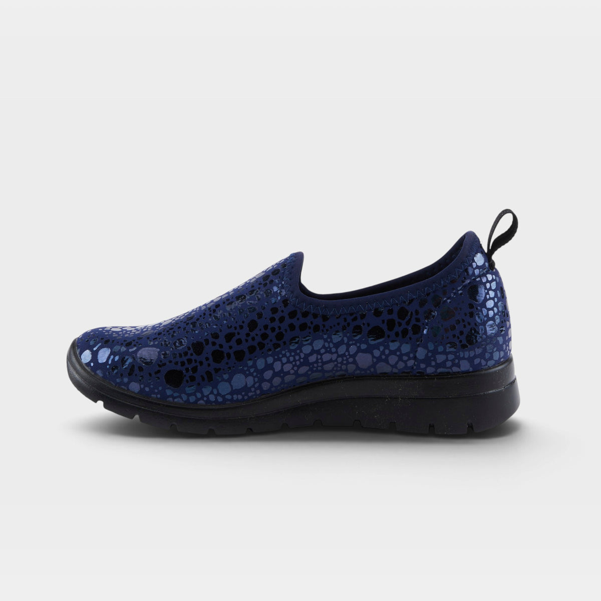 Flexus Anisia-Croco Navy Shoe