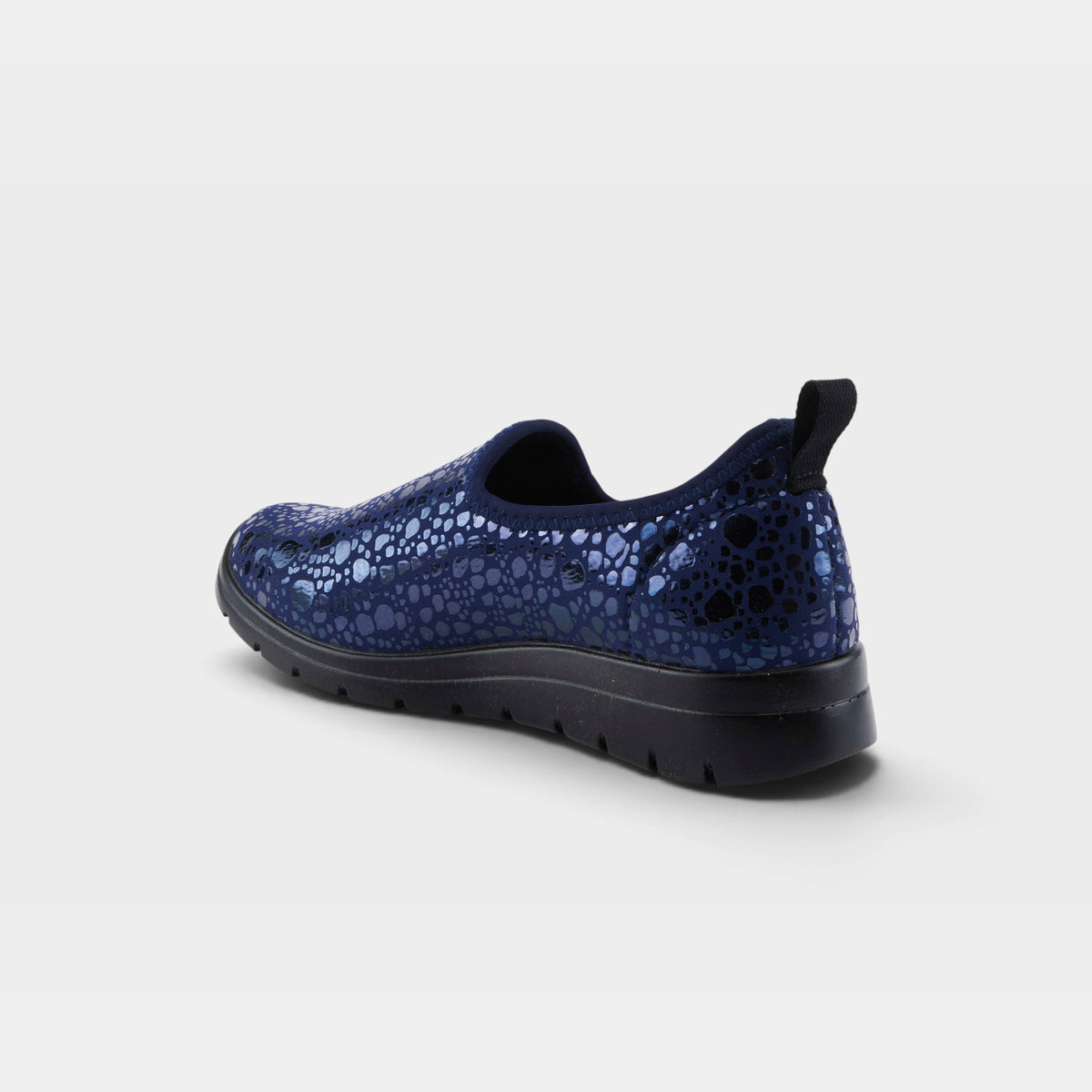 Flexus Anisia-Croco Navy Shoe