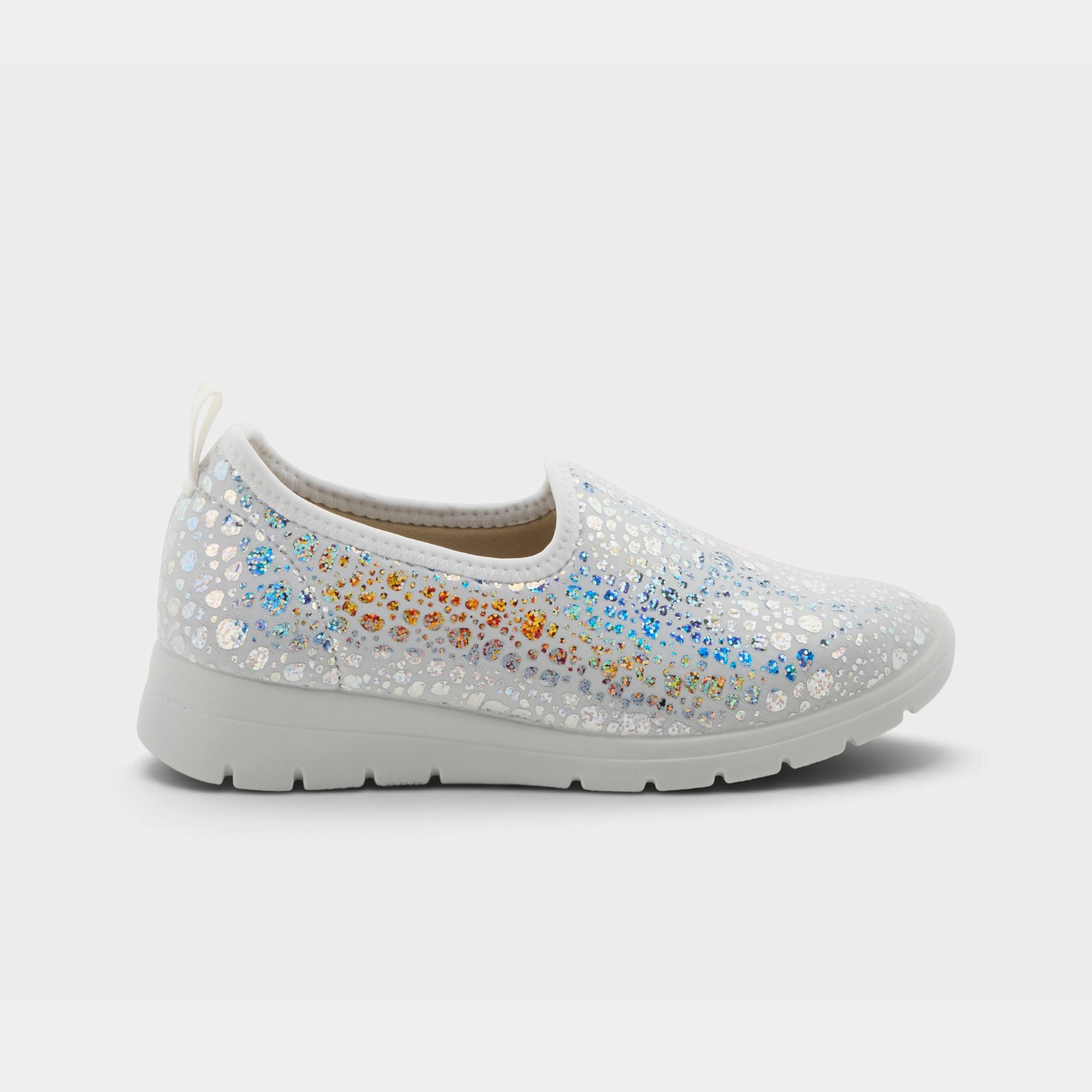 Flexus Anisia-Croco Silver Shoe