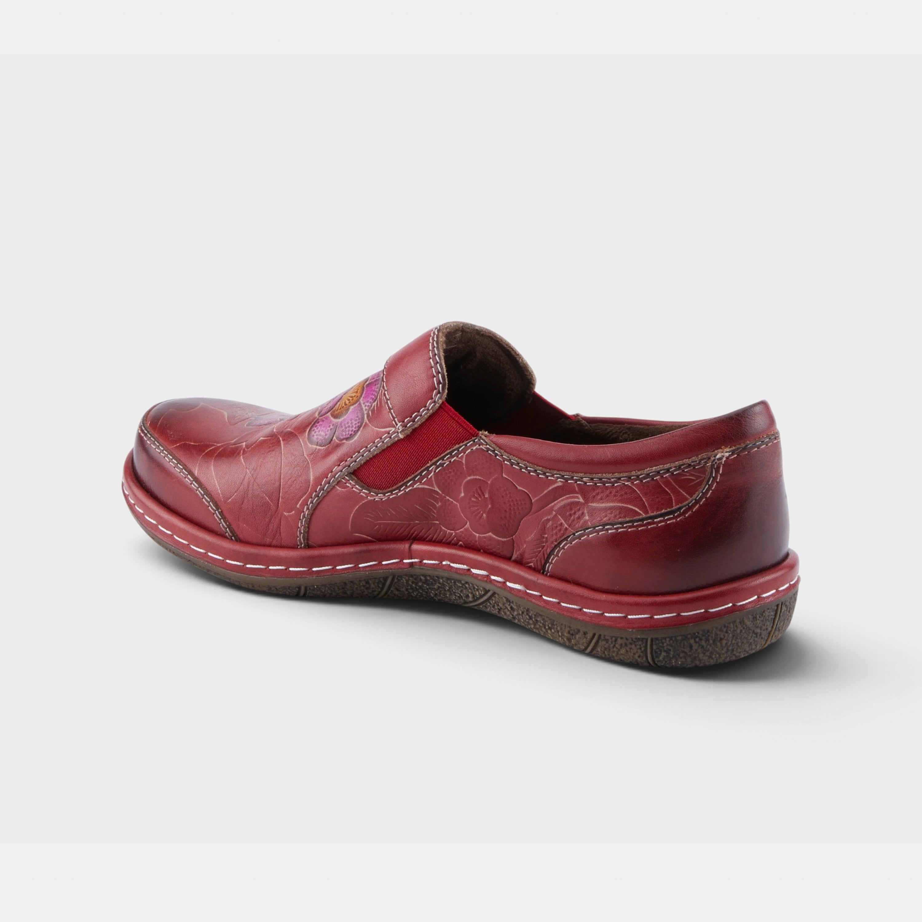 L'Artiste Annawan shoes in Red Multi, alternate angle view