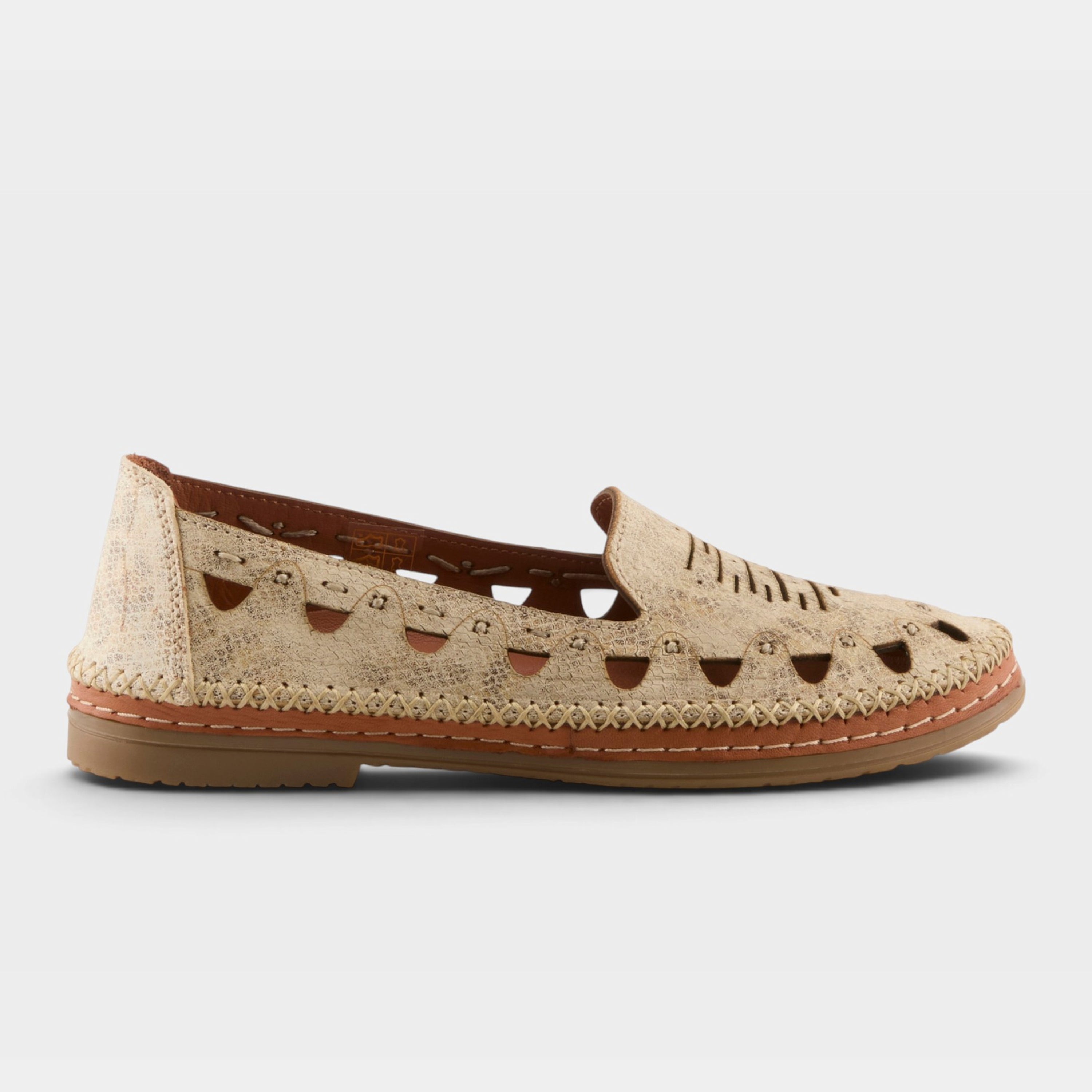 Spring Step Anoura Stone Croco Loafer