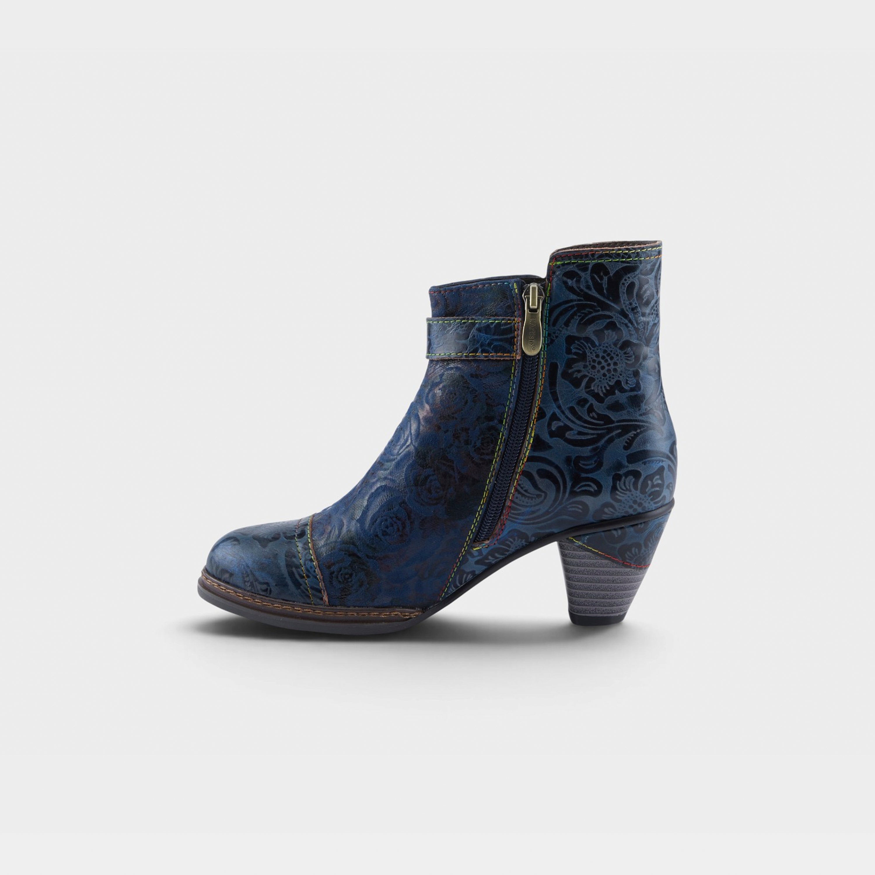 L'Artiste Antilles boots in Blue, side view