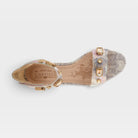 L'Artiste Aquavelva sandals in Pink Multi, top view