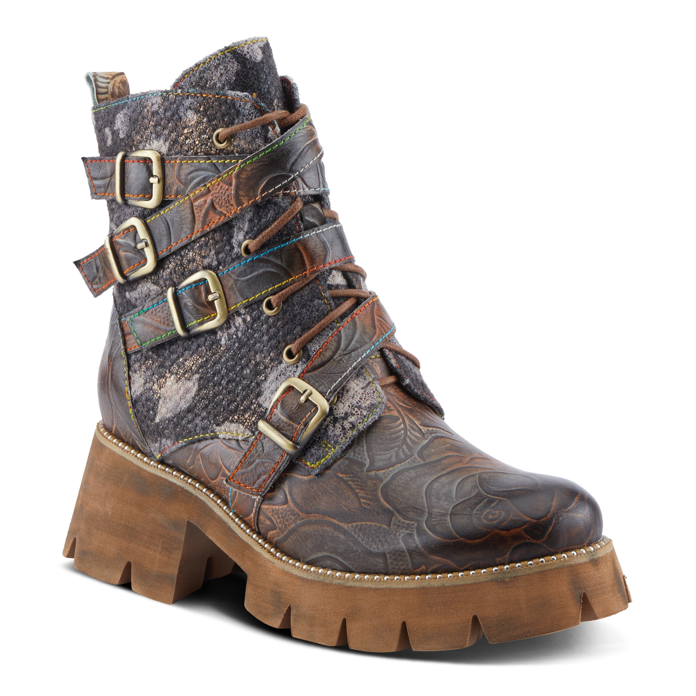 L'artiste Arce Floral Print Bootie – Spring Step Shoes